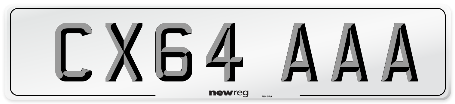 CX64 AAA Number Plate from New Reg